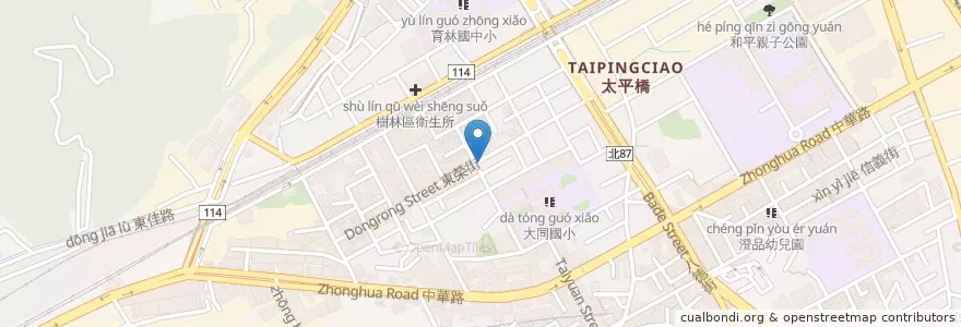Mapa de ubicacion de 蚵仔煎 en تايوان, تايبيه الجديدة, 樹林區.
