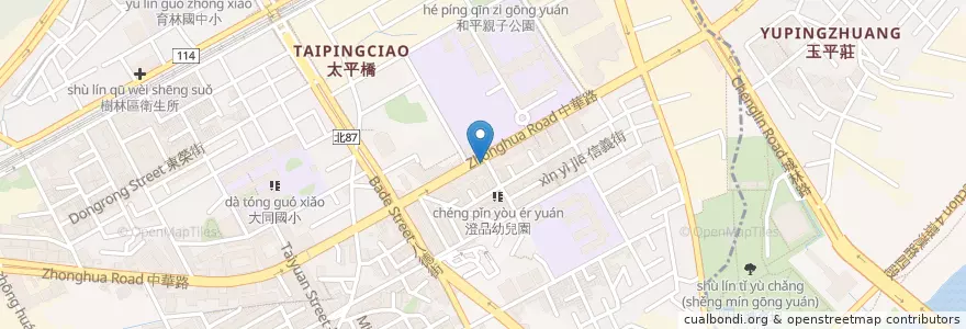 Mapa de ubicacion de 脆皮紅豆餅 en 타이완, 신베이 시, 수린 구.