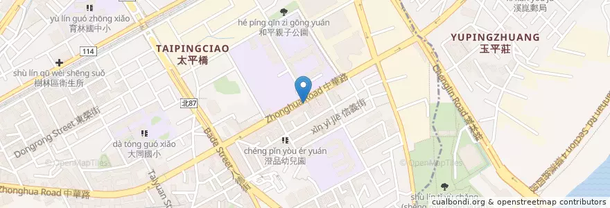 Mapa de ubicacion de 紫米粥 en Taiwan, 新北市, 樹林區.