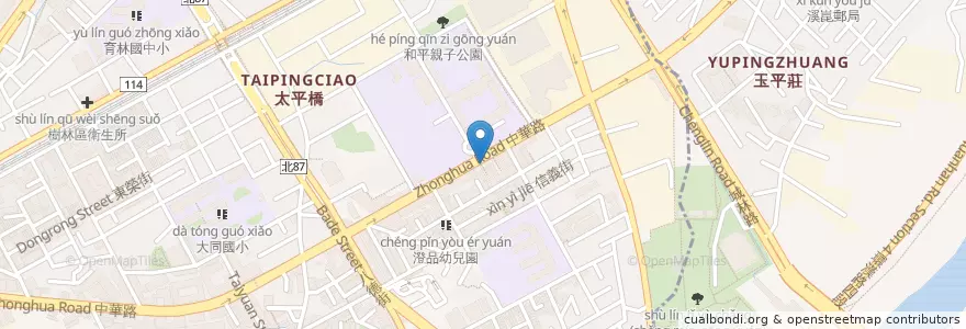 Mapa de ubicacion de 瑞麟美而美 en Taiwán, Nuevo Taipéi, 樹林區.