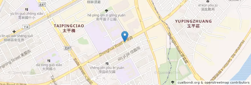 Mapa de ubicacion de 巨林美而美 en 타이완, 신베이 시, 수린 구.