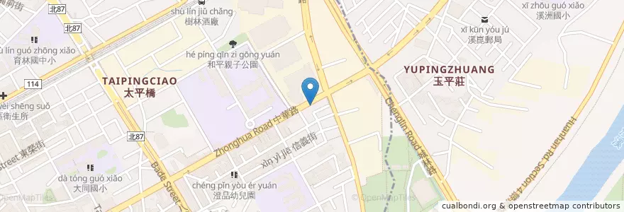 Mapa de ubicacion de 鴻昌西藥 en Taiwan, 新北市, 樹林區.