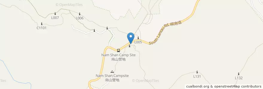 Mapa de ubicacion de 南山燒烤區二號場 Nam Shan Barbecue Area Site No.2 en China, Hong Kong, Provincia De Cantón, Nuevos Territorios, 離島區 Islands District.