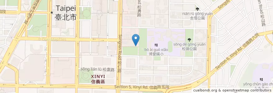Mapa de ubicacion de Lawry's The prime rips en 臺灣, 新北市, 臺北市, 信義區.