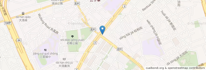 Mapa de ubicacion de 定食8 en تايوان, تايبيه الجديدة, 板橋區.