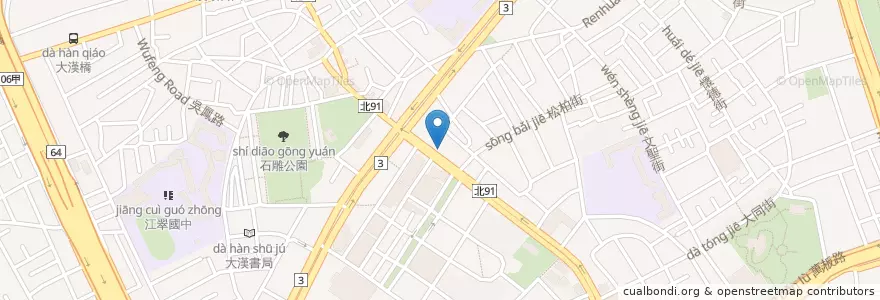 Mapa de ubicacion de 滿燒肉丼食堂 en 臺灣, 新北市, 板橋區.