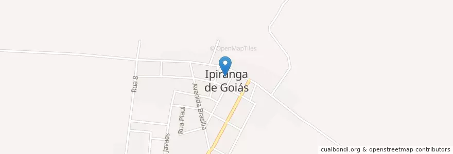 Mapa de ubicacion de Ipiranga de Goiás en Brezilya, Orta-Batı Bölgesi, Goiás, Microrregião De Ceres, Região Geográfica Intermediária De Porangatu-Uruaçu, Ipiranga De Goiás.