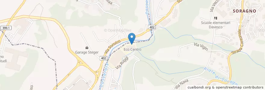 Mapa de ubicacion de Eco Centro en Suiza, Tesino, Distretto Di Lugano, Canobbio.