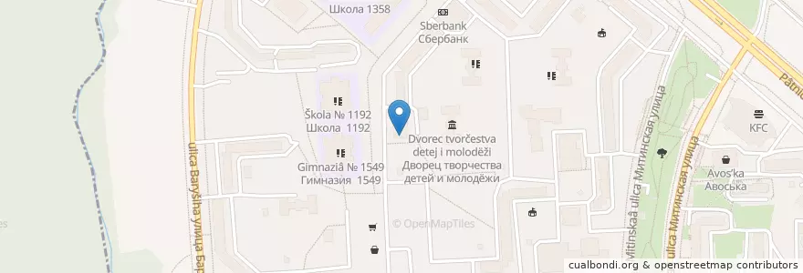 Mapa de ubicacion de Vodolei en Russia, Central Federal District, Moscow, North-Western Administrative Okrug, Mitino District.