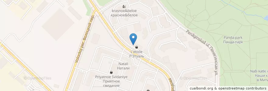 Mapa de ubicacion de Горздрав en 러시아, Центральный Федеральный Округ, Москва, Северо-Западный Административный Округ, Район Митино.
