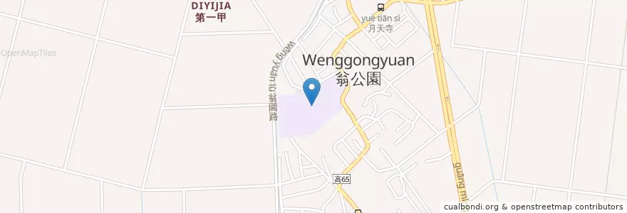 Mapa de ubicacion de 翁園國小 en تايوان, كاوهسيونغ, 大寮區.