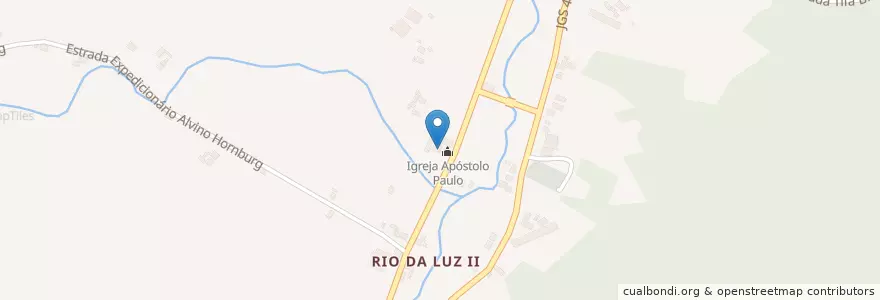 Mapa de ubicacion de Igreja Apóstolo Paulo en Brazilië, Regio Zuid, Santa Catarina, Região Geográfica Intermediária De Joinville, Microrregião De Joinville, Jaraguá Do Sul.