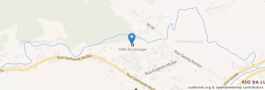 Mapa de ubicacion de CMEI Rui Kroeger en Бразилия, Южный Регион, Санта-Катарина, Região Geográfica Intermediária De Joinville, Microrregião De Joinville, Jaraguá Do Sul.