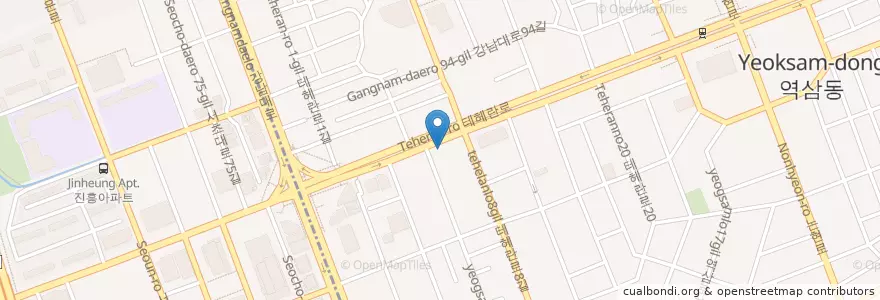 Mapa de ubicacion de 롯데리아 en کره جنوبی, سئول, 강남구, 서초구, 역삼동, 역삼1동.