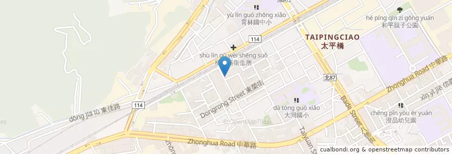 Mapa de ubicacion de 妮卡爾活力早餐 en تایوان, 新北市, 樹林區.