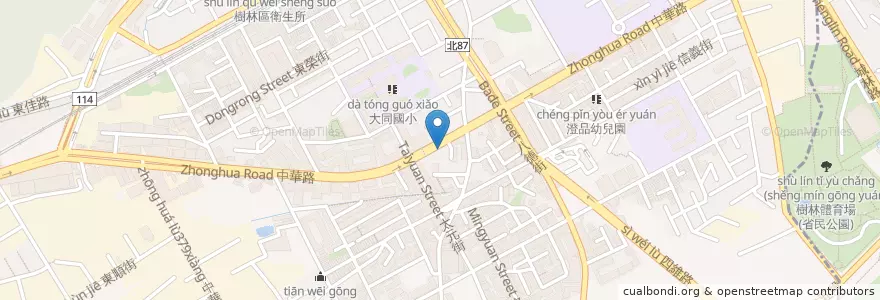 Mapa de ubicacion de 中華牙醫診所 en Тайвань, Новый Тайбэй, 樹林區.