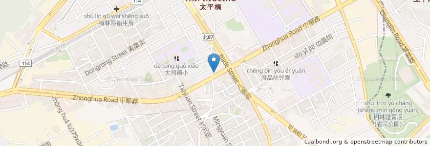 Mapa de ubicacion de 桶神現滷滷味樹林中華店 en 타이완, 신베이 시, 수린 구.