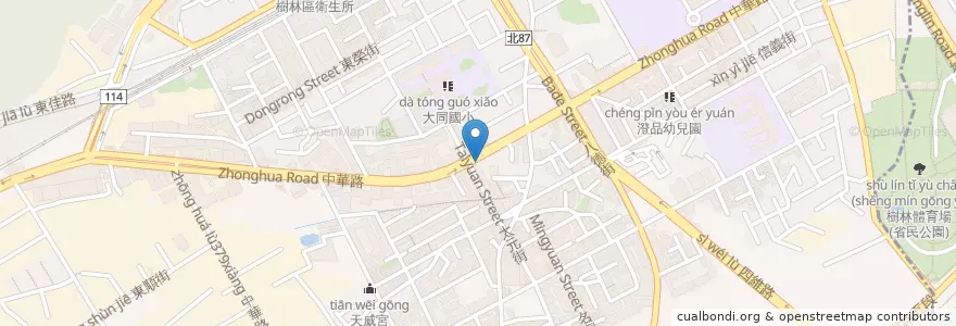 Mapa de ubicacion de 古早味荷花冰鎮 en 臺灣, 新北市, 樹林區.