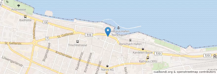 Mapa de ubicacion de La Vela en Switzerland, Sankt Gallen, Wahlkreis Rorschach, Rorschach.