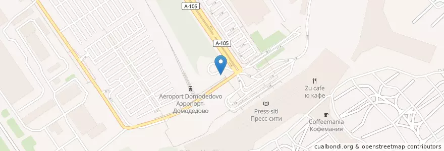 Mapa de ubicacion de Аэропорт Домодедово en Rusland, Centraal Federaal District, Oblast Moskou, Городской Округ Домодедово.