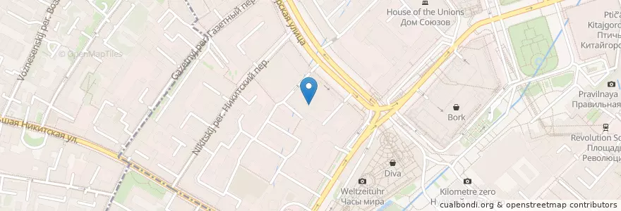 Mapa de ubicacion de O2 Lounge en روسیه, Центральный Федеральный Округ, Москва, Центральный Административный Округ.