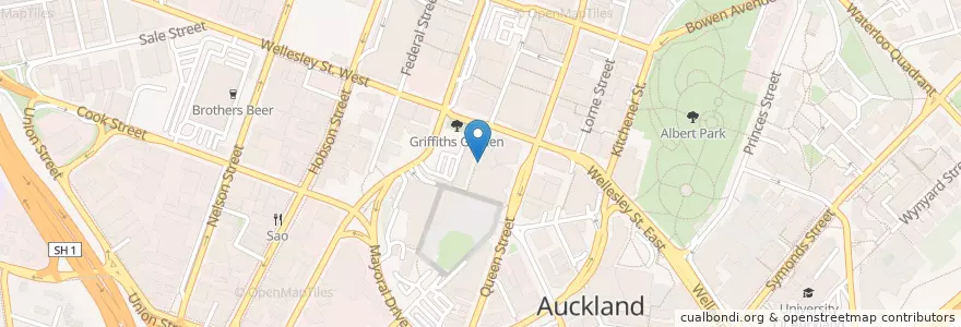 Mapa de ubicacion de Esquires Coffee en 뉴질랜드, Auckland, Waitematā.
