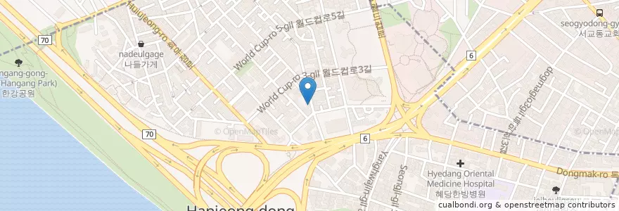 Mapa de ubicacion de Ediya en Korea Selatan, 서울, 마포구, 합정동.