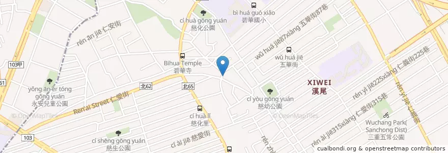 Mapa de ubicacion de 85度C en 臺灣, 新北市.