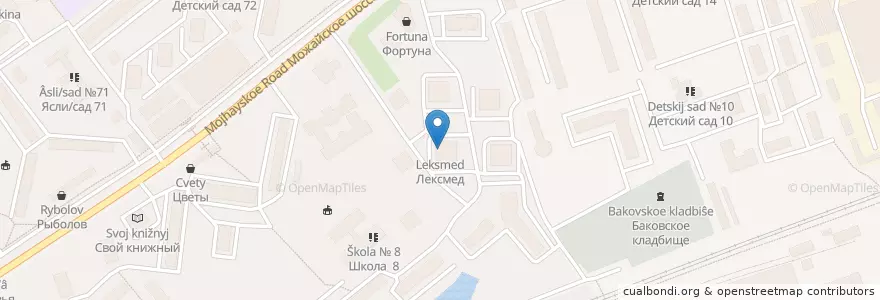 Mapa de ubicacion de Лексмед en 俄罗斯/俄羅斯, Центральный Федеральный Округ, 莫斯科州, Одинцовский Городской Округ.