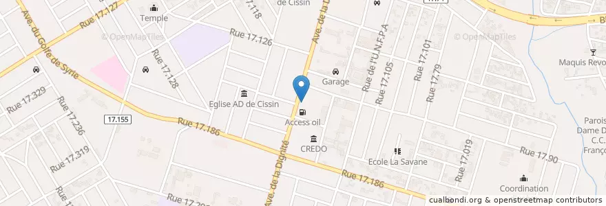 Mapa de ubicacion de Maquis resto New generation plus en بورکینافاسو, Centre, Kadiogo, اوآگادوگو.