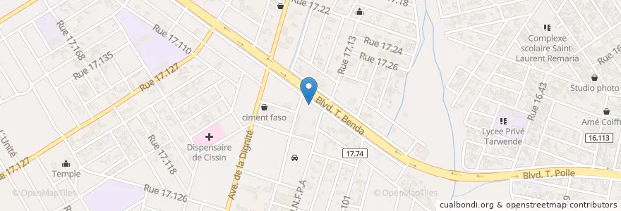 Mapa de ubicacion de Station SKI en ブルキナファソ, Centre, Kadiogo, ワガドゥグー.