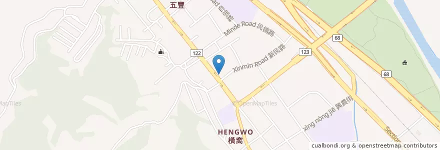 Mapa de ubicacion de KFC en 臺灣, 臺灣省, 新竹縣, 竹東鎮.