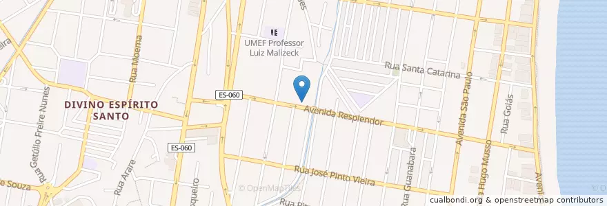 Mapa de ubicacion de Colégio Pio XII en ブラジル, 南東部地域, エスピリト サント, Região Geográfica Intermediária De Vitória, Região Metropolitana Da Grande Vitória, ヴィラ・ヴェーリャ, Microrregião Vitória.