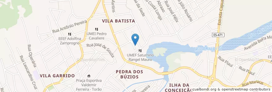 Mapa de ubicacion de UMEI Maria Nunes Lima en Brésil, Région Sud-Est, Espírito Santo, Região Geográfica Intermediária De Vitória, Região Metropolitana Da Grande Vitória, Vila Velha, Microrregião Vitória.