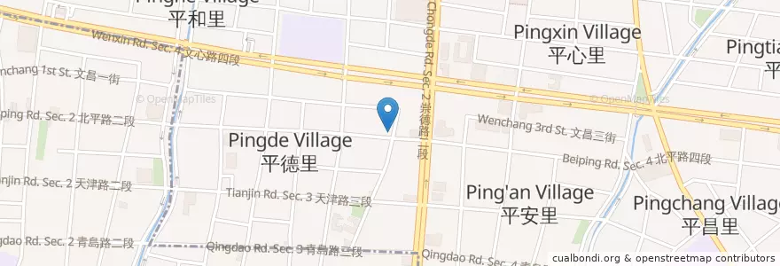 Mapa de ubicacion de 老向的店 en Tayvan, Taichung, 北屯區.