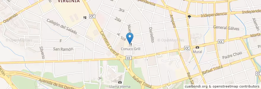 Mapa de ubicacion de Conuco Grill en Kuba, Villa Clara, Santa Clara, Ciudad De Santa Clara.