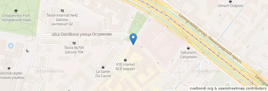 Mapa de ubicacion de Локо банк en Russie, District Fédéral Central, Moscou, Северный Административный Округ, Хорошёвский Район, Район Аэропорт.