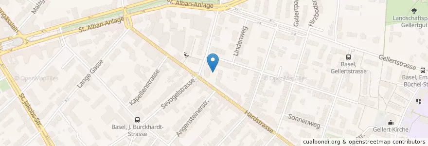 Mapa de ubicacion de Basel Sommercasino / Münchensteinerstrasse en Switzerland, Basel-City, Basel.