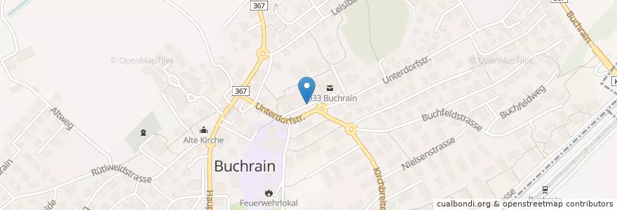 Mapa de ubicacion de Buchrain Migros Tschannhof en Switzerland, Luzern, Buchrain.