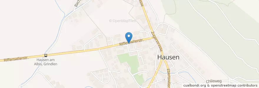 Mapa de ubicacion de Hausen am Albis Mülimatt en 瑞士, 蘇黎世, Bezirk Affoltern, Hausen Am Albis.