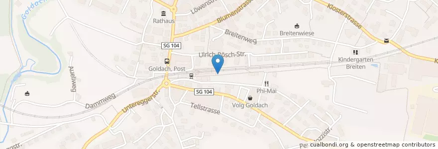 Mapa de ubicacion de Goldach Bahnhof en Switzerland, Sankt Gallen, Wahlkreis Rorschach, Goldach.