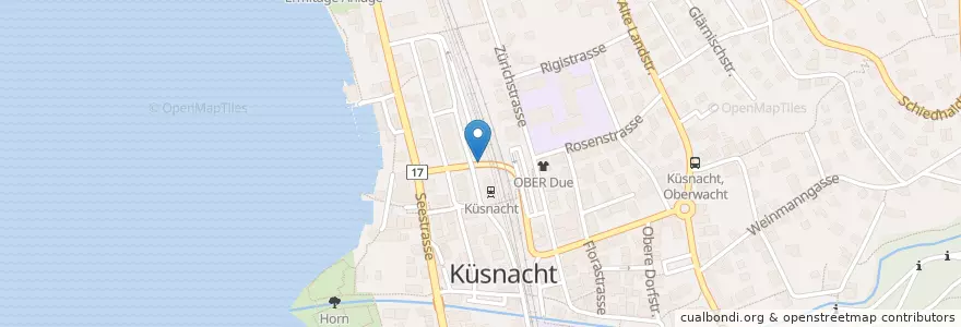 Mapa de ubicacion de Küsnacht (ZH) Bahnhof en 스위스, 취리히, Bezirk Meilen, Küsnacht (Zh).