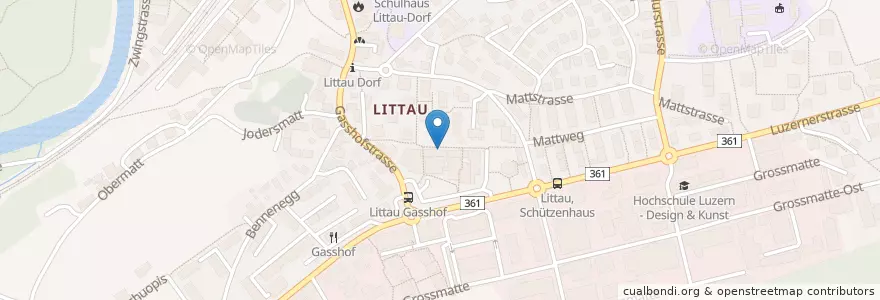 Mapa de ubicacion de Littau Fanghöfli en İsviçre, Luzern, Luzern.