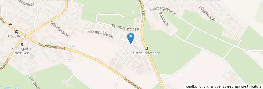 Mapa de ubicacion de Uster Herracher en Zwitserland, Zürich, Bezirk Uster, Uster.
