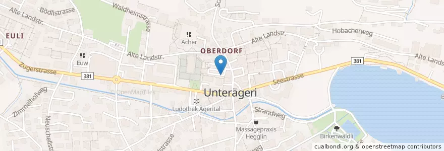 Mapa de ubicacion de Unterägeri Oberdorf en スイス, Zug, Unterägeri.