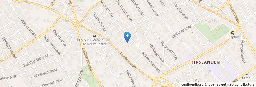 Mapa de ubicacion de Zürich Minervastrasse en Svizzera, Zurigo, Distretto Di Zurigo, Zurigo.