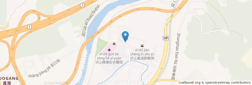 Mapa de ubicacion de PHO牛肉河粉 en 臺灣, 新北市, 汐止區.