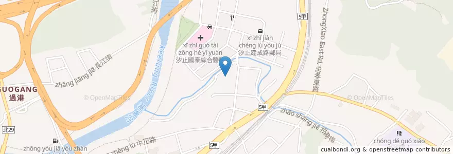 Mapa de ubicacion de 汐止恩德宮 en Taiwan, Nuova Taipei, Xizhi.