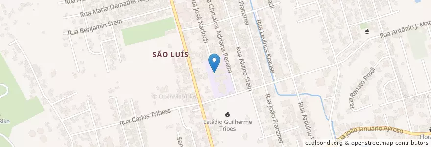 Mapa de ubicacion de Posto de Saúde Renato Pradi en 巴西, 南部, 圣卡塔琳娜, Região Geográfica Intermediária De Joinville, Microrregião De Joinville, Jaraguá Do Sul.
