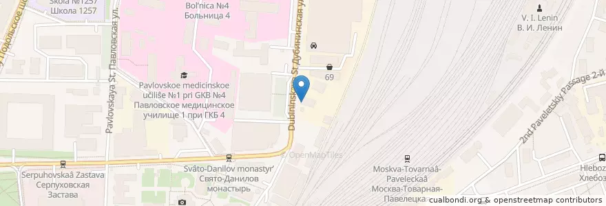 Mapa de ubicacion de Авто-прокат en Rusya Federasyonu, Центральный Федеральный Округ, Москва, Южный Административный Округ, Даниловский Район.